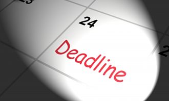 Calendar with deadline