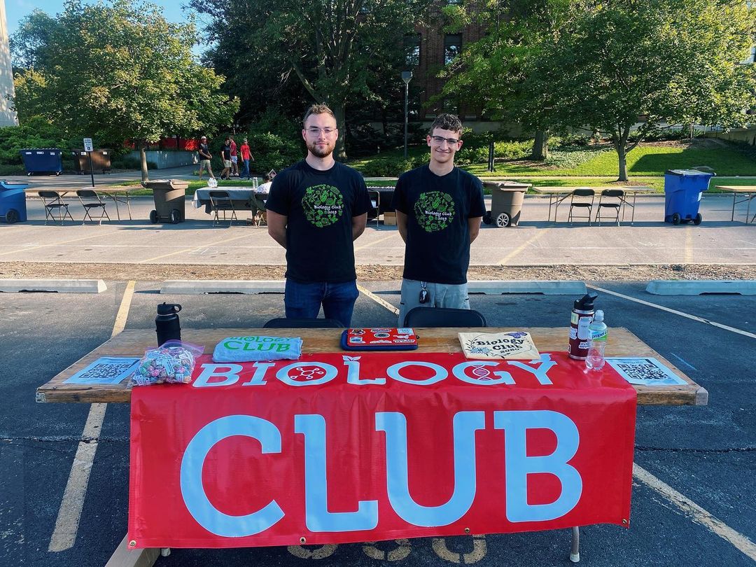 Biology club table set up