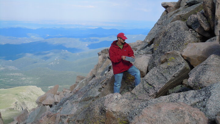 Jay Storz on Mt. Evans in Colorado, June 2010.