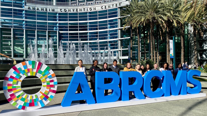 Students and faculty leaders at the ABRCMS conference