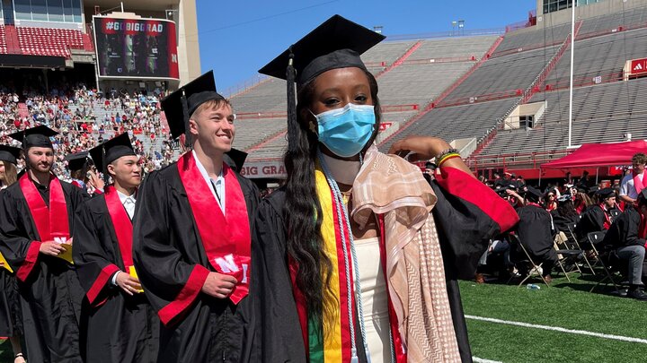 Betty Dessie at commencement