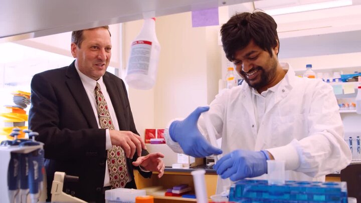 Eric Weaver in lab